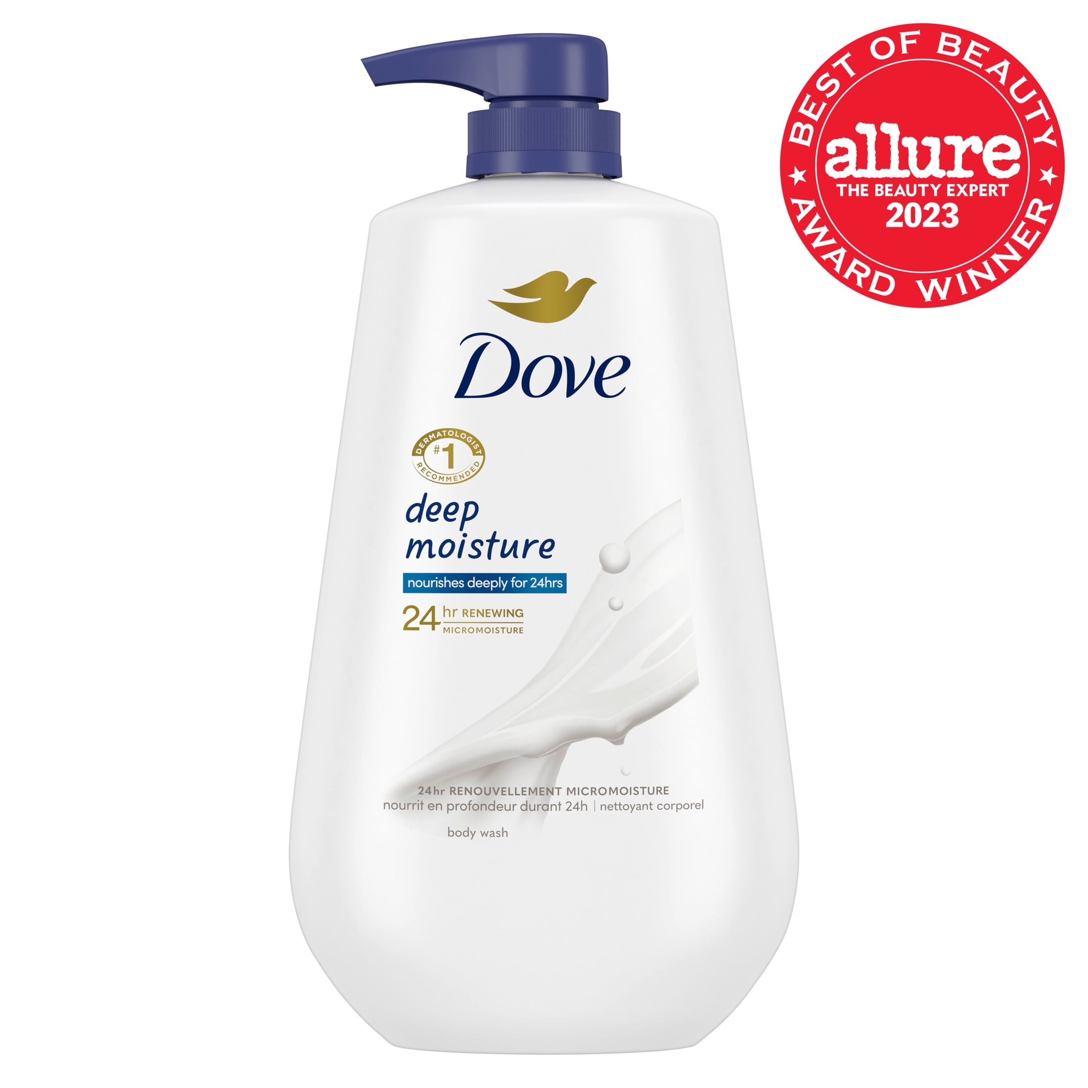 (3 pack) Dove Body Wash with Pump for 24hr Lotion-Soft Skin Deep Moisture Moisturizing Skin Cleanser with No Sulfates No Parabens, 30.6 fl oz image 23
