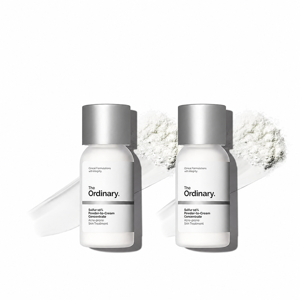 The Ordinary Sulfur 10% Powder-to-Cream Acne Spot Treatment Concentrate, Reduces Pimple Size and Zit Redness, 0.18 Oz image 0