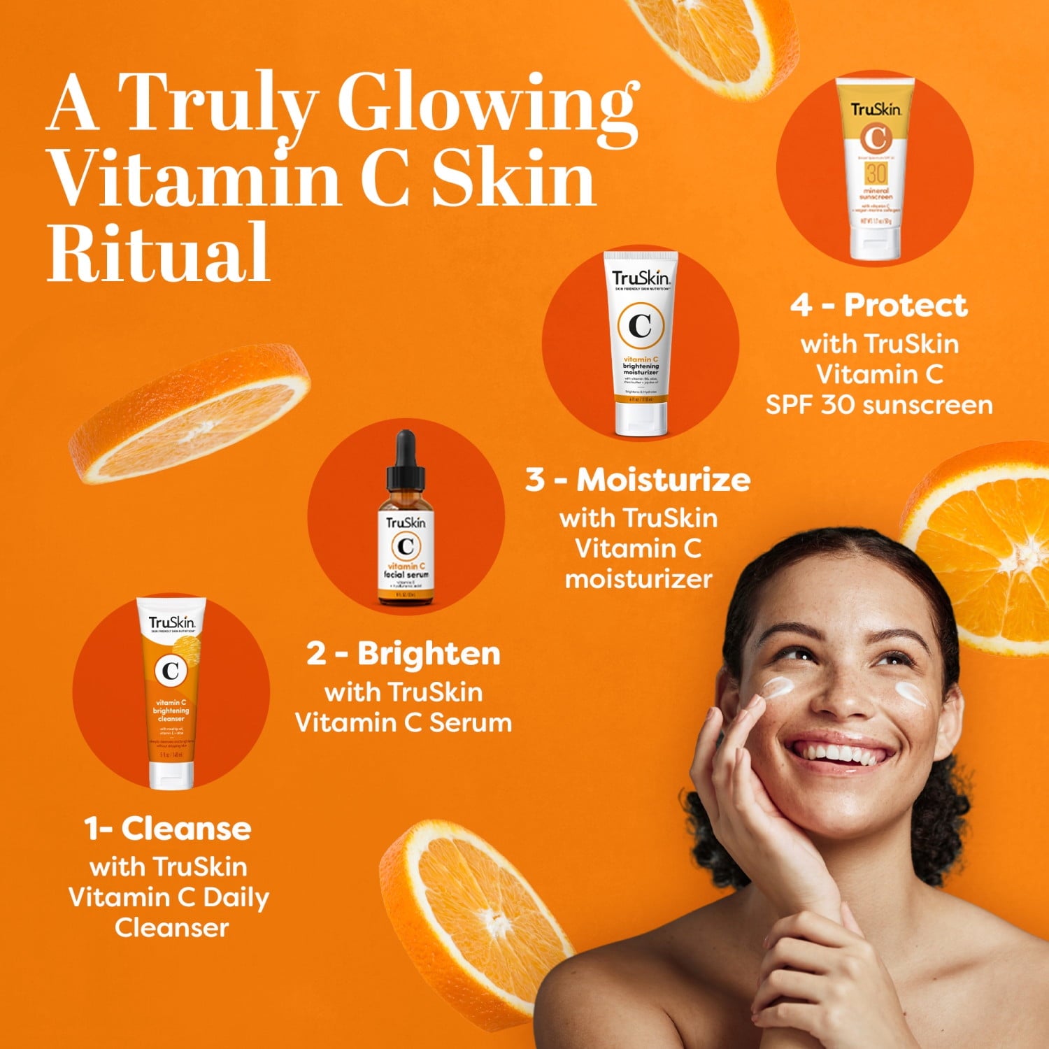 TruSkin Vitamin C Brightening Moisturizer For Face – With Vitamin C, Vitamin B5, Vitamin E, Jojoba Oil, Aloe Vera – Anti Aging, Wrinkle Cream, 2 fl oz image 7