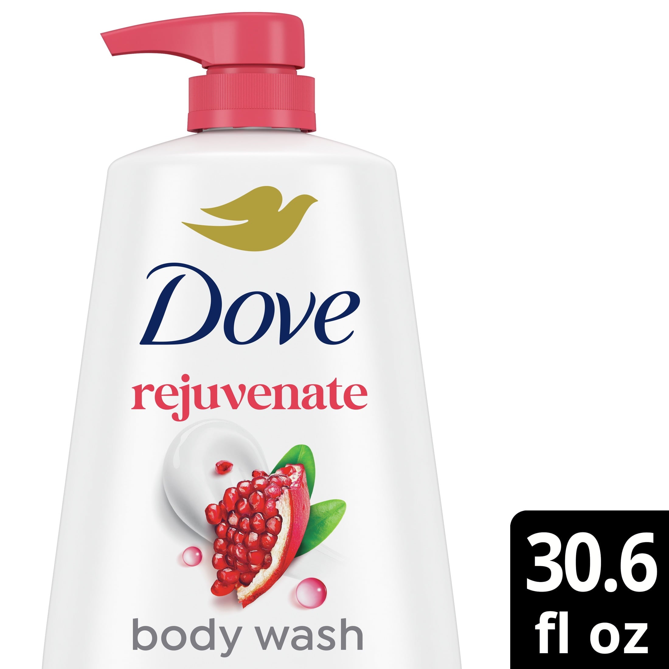 Dove Body Wash for Women Rejuvenating Pomegranate & Hibiscus All Skin, 30.6 oz with Pump image 1