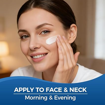 Firming & Nourishing Night Cream for Face & Neck, Deep Hydrating Anti-Wrinkle Moisturizer with Hyaluronic Acid, Shea Butter & Aloe Vera, 50ml (NIGHT CREAM) image 4
