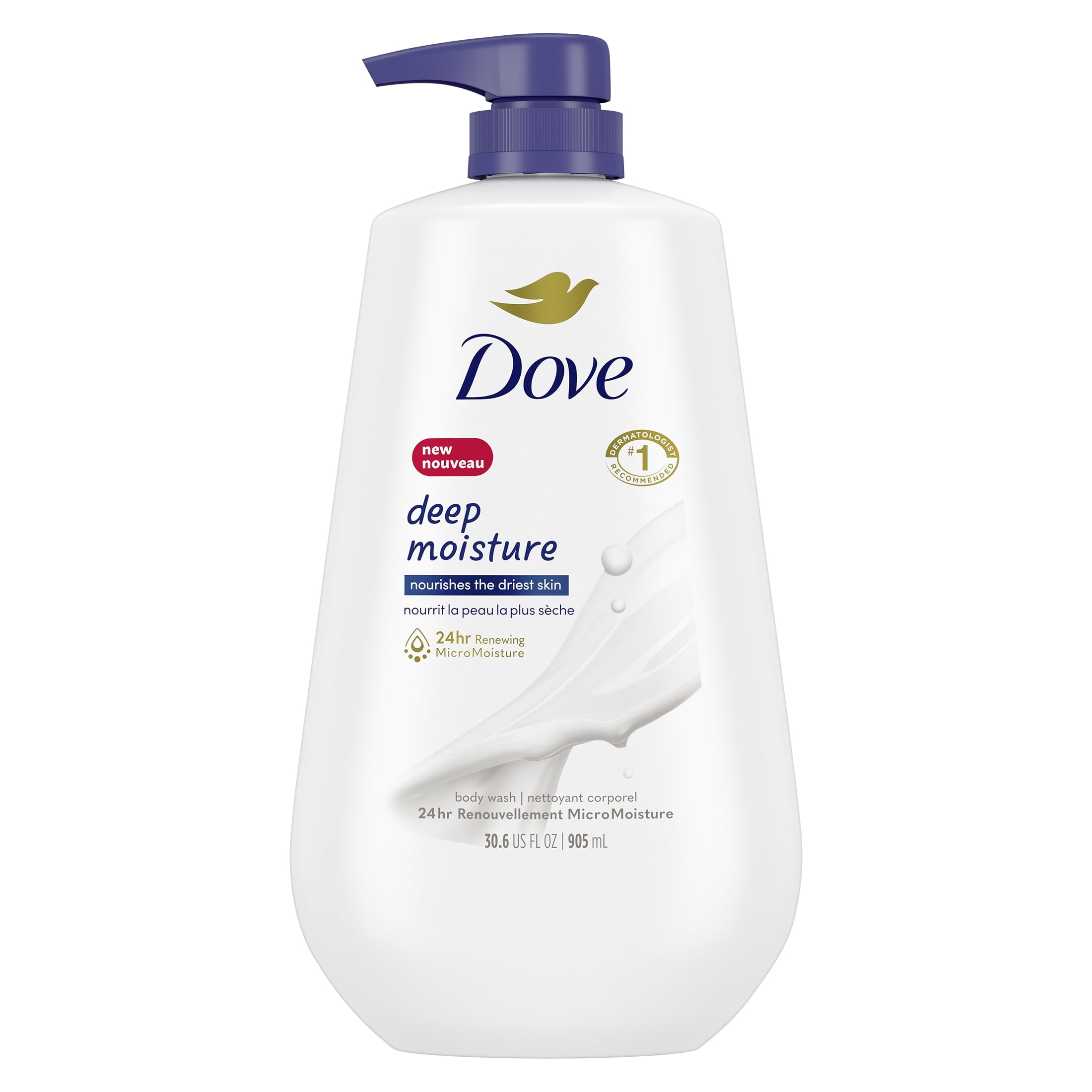 (3 pack) Dove Body Wash with Pump for 24hr Lotion-Soft Skin Deep Moisture Moisturizing Skin Cleanser with No Sulfates No Parabens, 30.6 fl oz image 11
