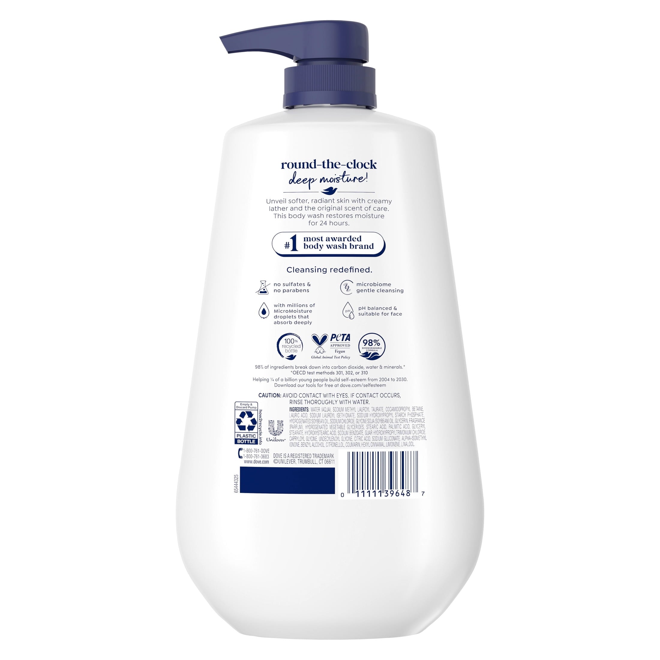 (3 pack) Dove Body Wash with Pump for 24hr Lotion-Soft Skin Deep Moisture Moisturizing Skin Cleanser with No Sulfates No Parabens, 30.6 fl oz image 24