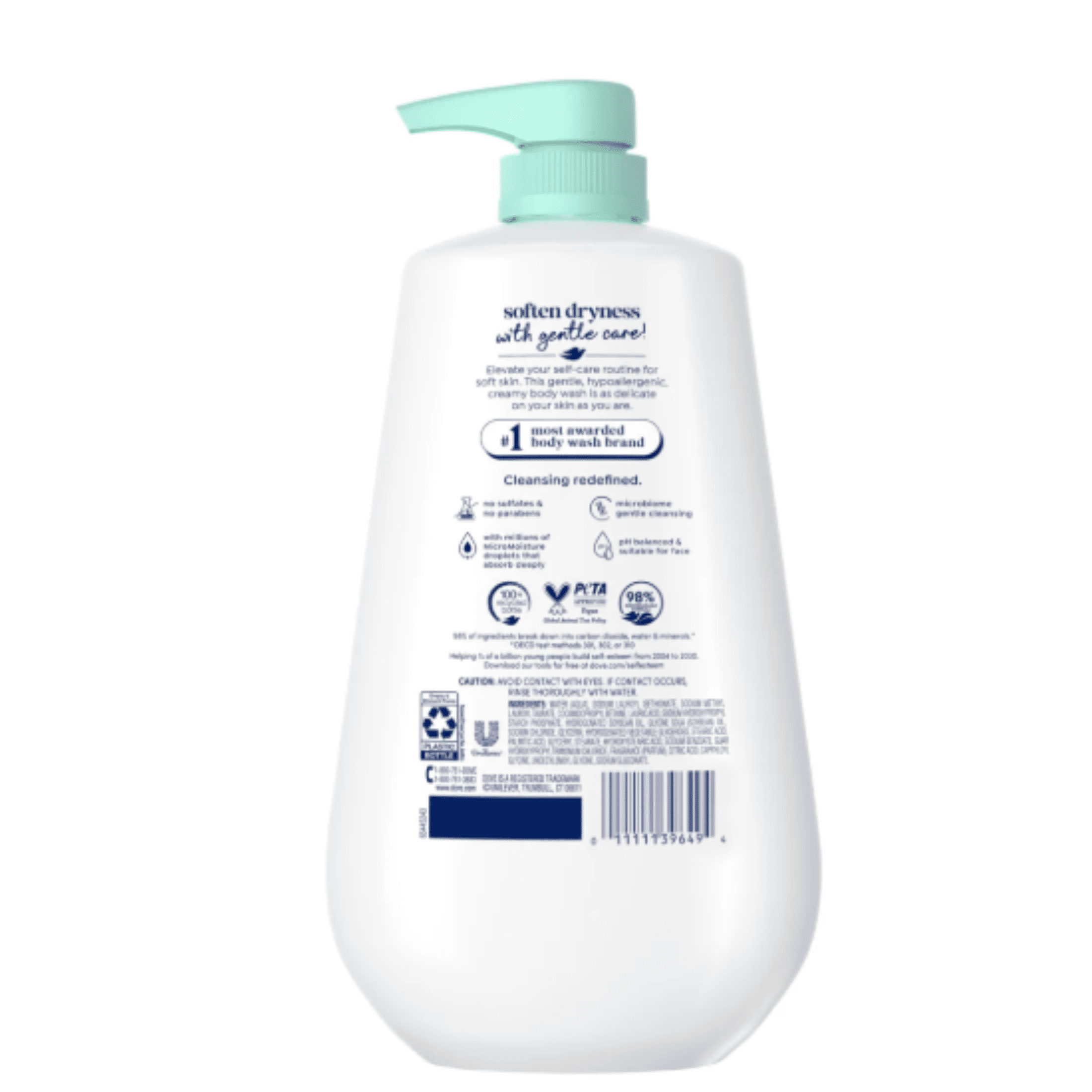 (3 pack) Dove Body Wash with Pump Sensitive Skin, 30.6 fl oz image 5