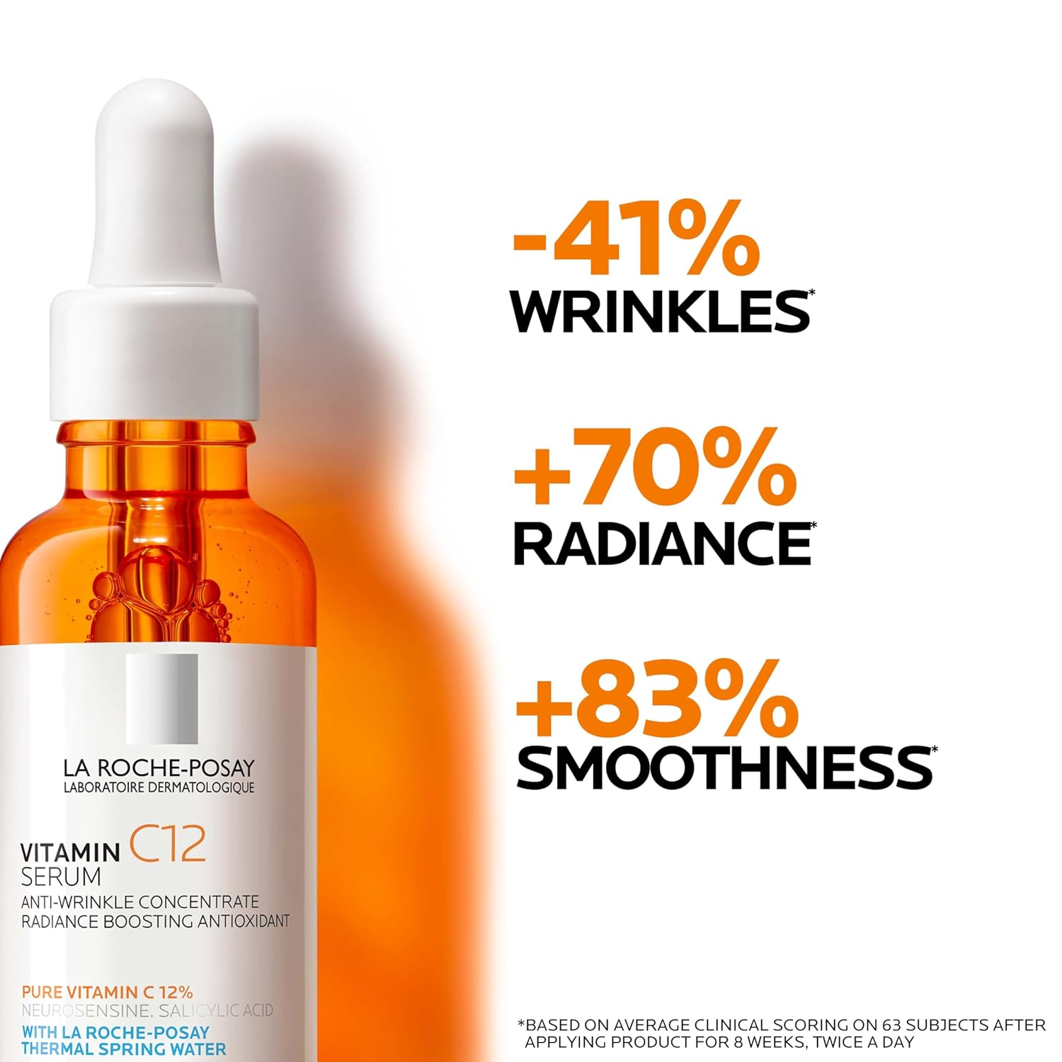 Pure Vitamin C Serum for Face with Hyaluronic Acid & Salicylic Acid, Hydrating & Brightening Serum image 1