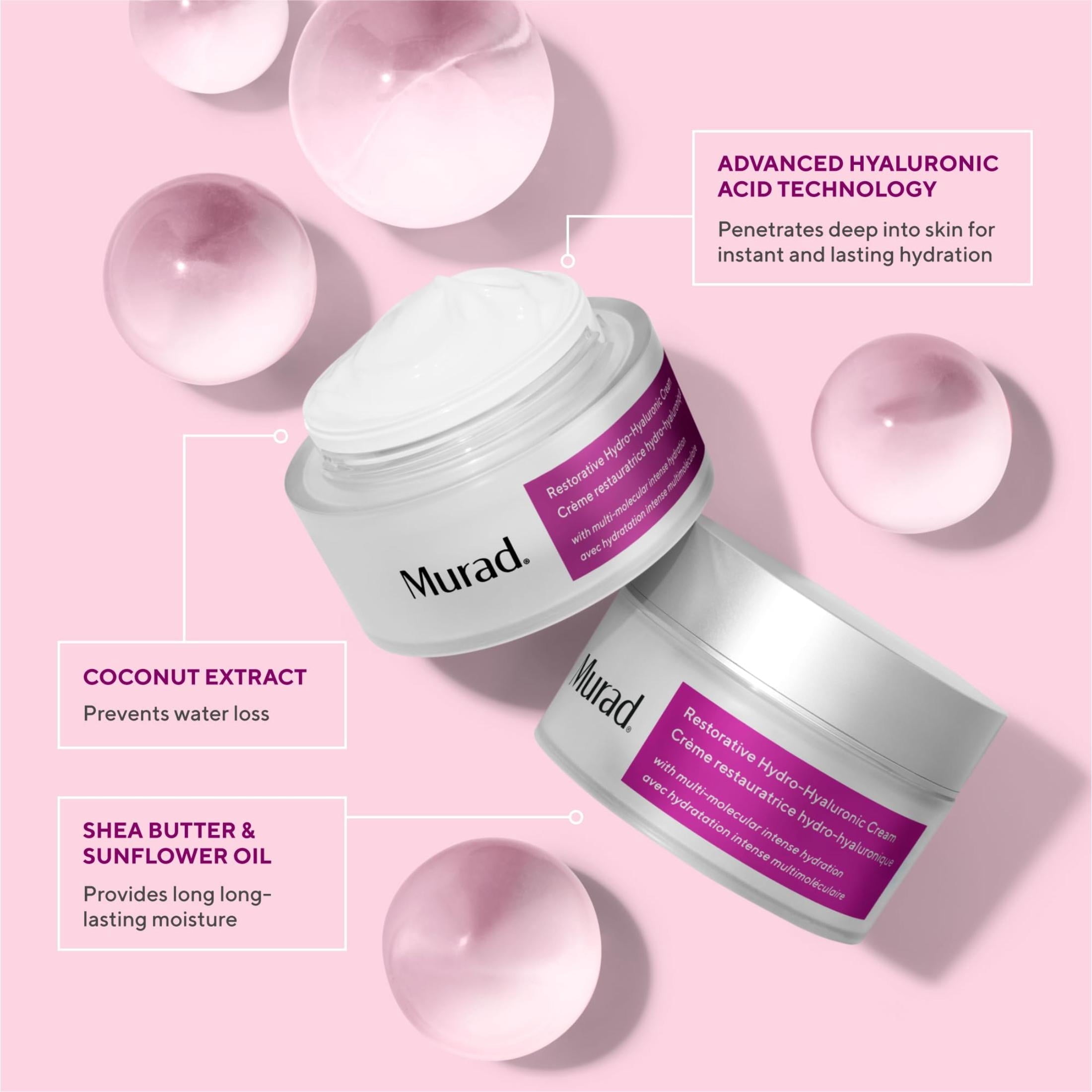 Murad Restorative Hydro-Hyaluronic Face Cream, For Softer Skin, 1.7 fl oz image 4