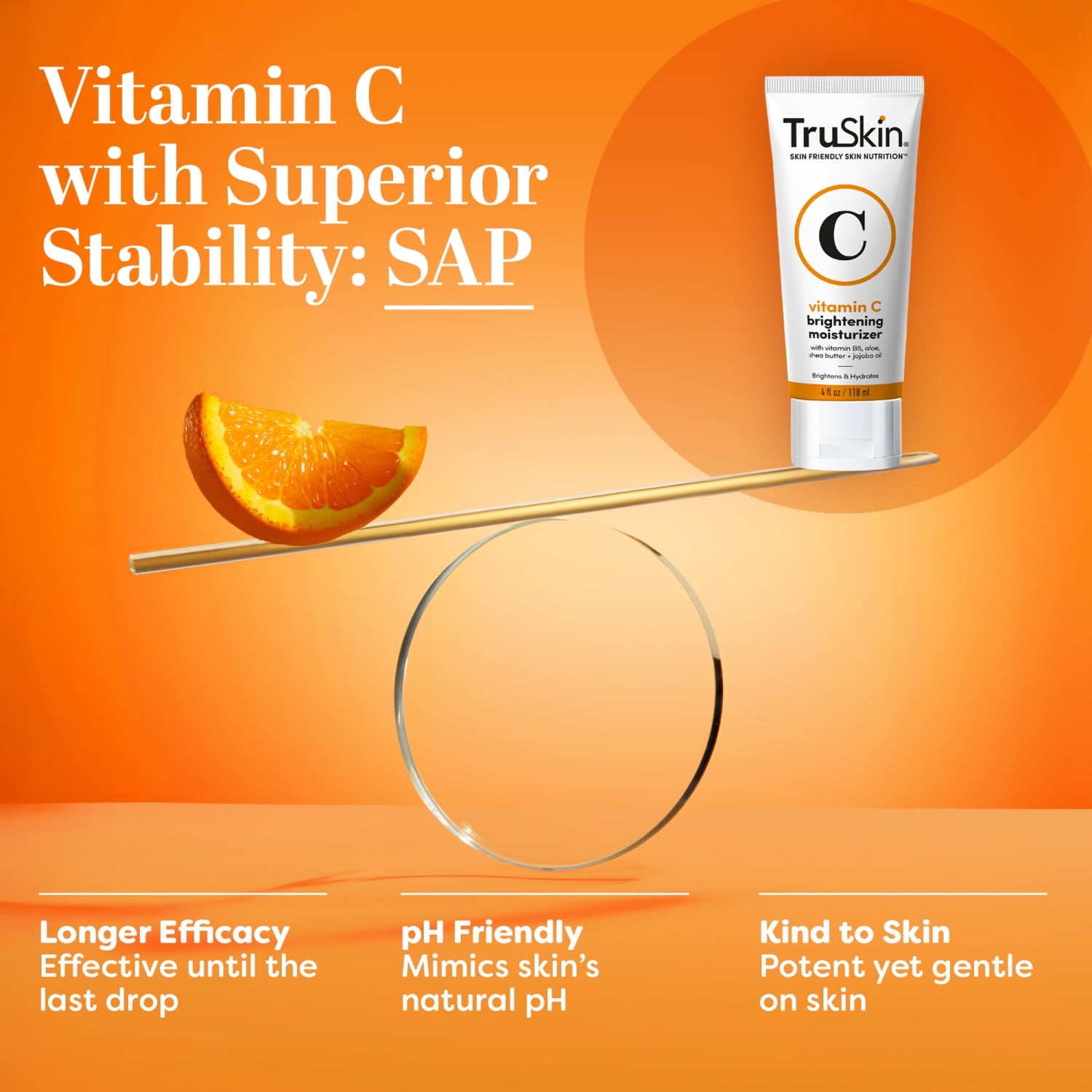 TruSkin Vitamin C Brightening Moisturizer For Face – With Vitamin C, Vitamin B5, Vitamin E, Jojoba Oil, Aloe Vera – Anti Aging, Wrinkle Cream, 2 fl oz image 4