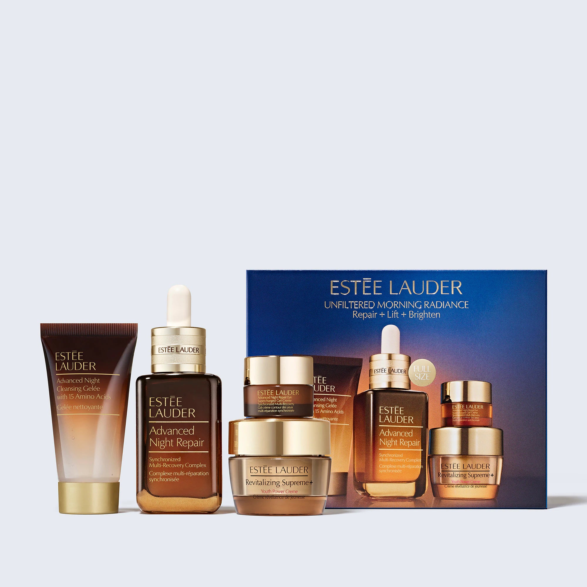 Unfiltered Morning Radiance Advanced Night Repair Skincare Gift Set- image 0