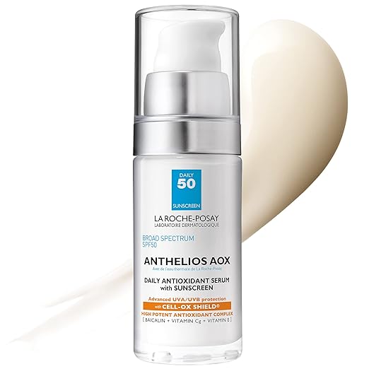 La Roche-Posay Anthelios AOX Daily Antioxidant Serum with SPF, Face Moisturizer with Sunscreen and Vitamin C & E, Oil Free Face Sunscreen for Sensitive Skin, Moisturizing Sun Protection image 0