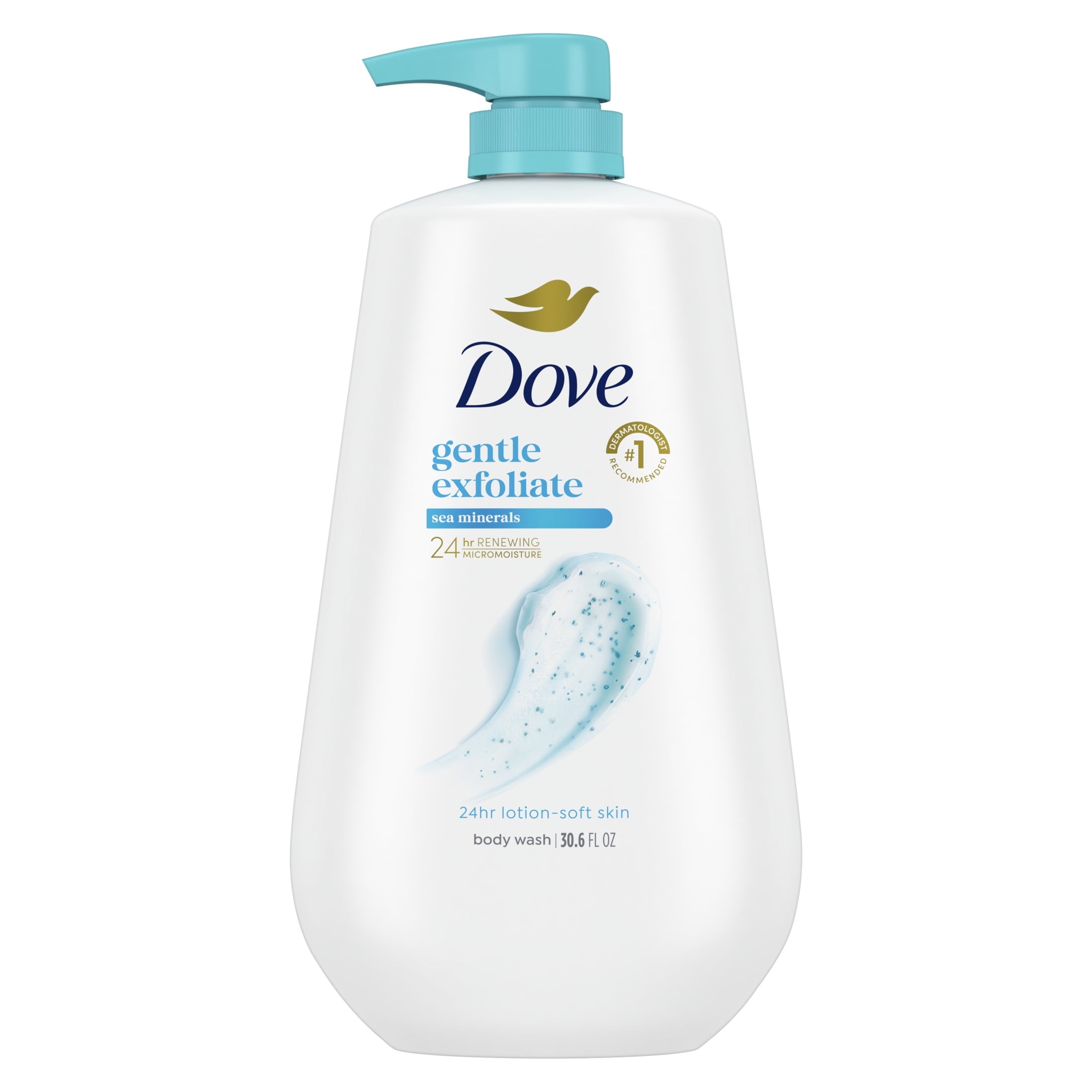 Dove Body Wash for Women Gentle Exfoliating with Sea Minerals All Skin, 30.6 oz with Pump image 0