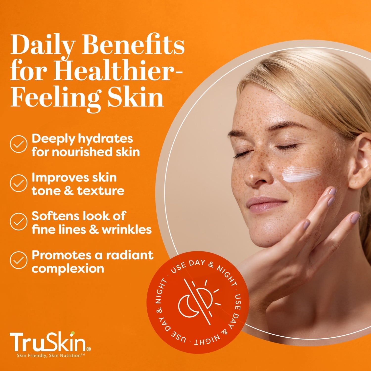 TruSkin Vitamin C Brightening Moisturizer For Face – With Vitamin C, Vitamin B5, Vitamin E, Jojoba Oil, Aloe Vera – Anti Aging, Wrinkle Cream, 2 fl oz image 3