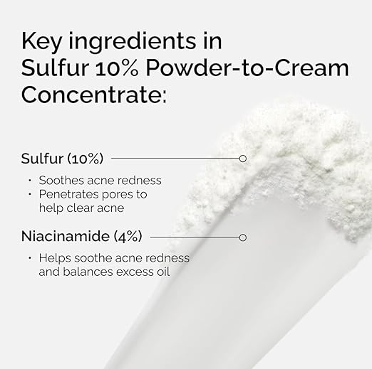 The Ordinary Sulfur 10% Powder-to-Cream Acne Spot Treatment Concentrate, Reduces Pimple Size and Zit Redness, 0.18 Oz image 3