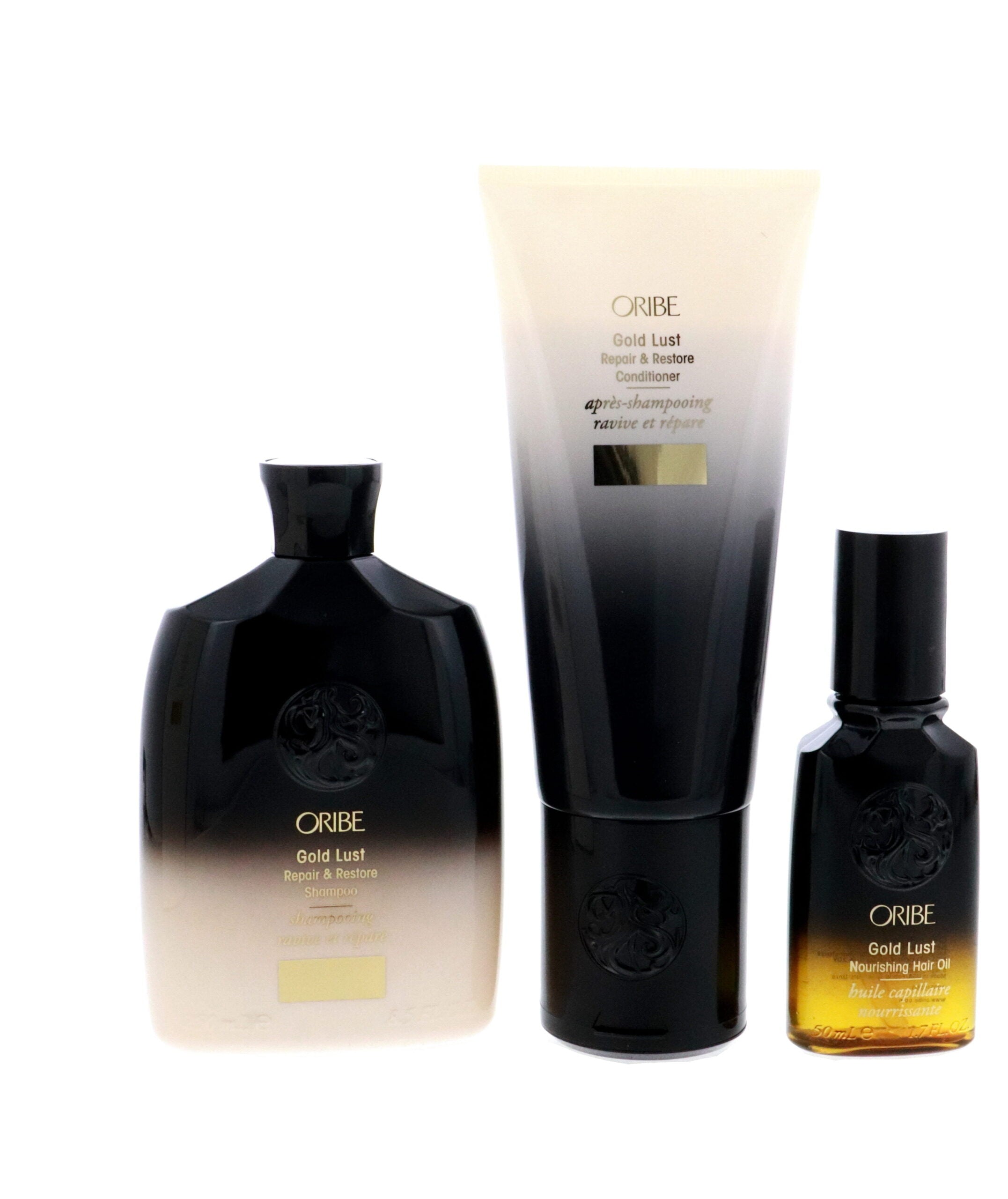 Oribe Gold Lust 3 Pc Kit - 8.5oz Repair and Restore Shampoo, 6.8oz Repair and Restore Conditioner, 1.7oz Nourishing Hair Oil image 2