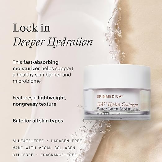 SkinMedica HA⁵ Hydra Collagen Water Burst Face Moisturizer with Vegan Collagen - Plumping Face Cream with Microbiome Barrier Complex for 24-Hour Hydration - Helps Replenish Dry, Dull Skin (1.7 Fl Oz) image 3