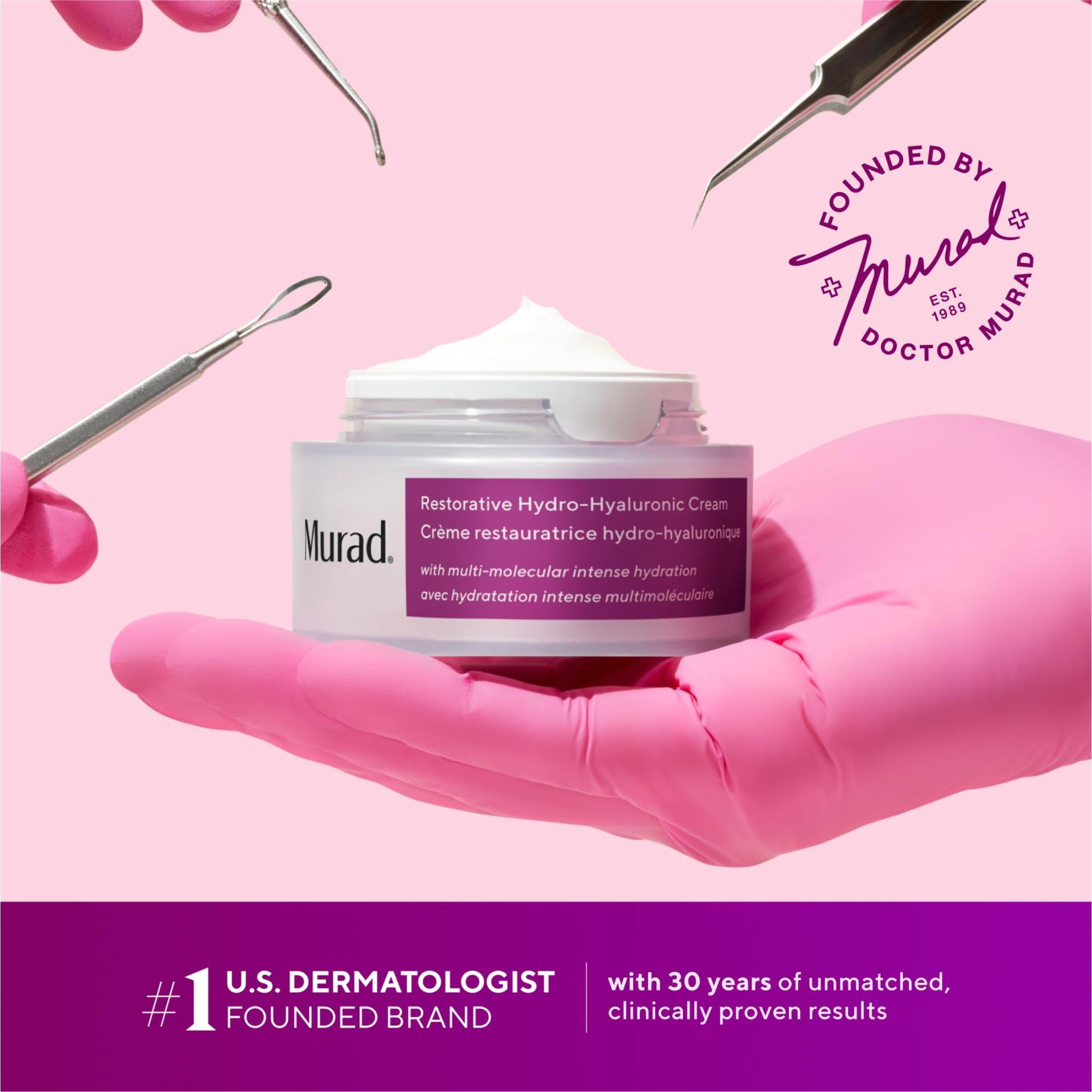 Murad Restorative Hydro-Hyaluronic Face Cream, For Softer Skin, 1.7 fl oz image 1