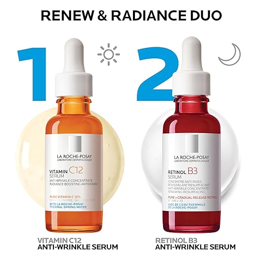 La Roche-Posay Pure 12% Vitamin C Serum For Face With Hyaluronic Acid & Salicylic Acid, Hydrating Face Serum, Boost Radiance & Reduce Wrinkles, 2 Formulas for Normal or Oily Skin Control image 1