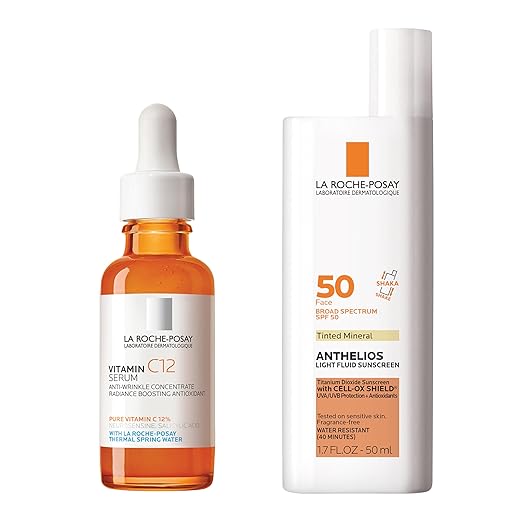 La Roche-Posay Pure 12% Vitamin C Serum For Face With Hyaluronic Acid & Salicylic Acid, Hydrating Face Serum, Boost Radiance & Reduce Wrinkles, 2 Formulas for Normal or Oily Skin Control image 0