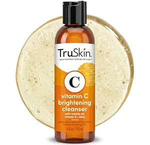 TruSkin Vitamin C Face Wash Cleanser - Brightening Facial Cleanser with Vitamins C & E, Rosehip Oil, Aloe Vera & MSM - Gently Cleanses, Refreshes & Supports Radiant Skin - 4 fl oz image 0