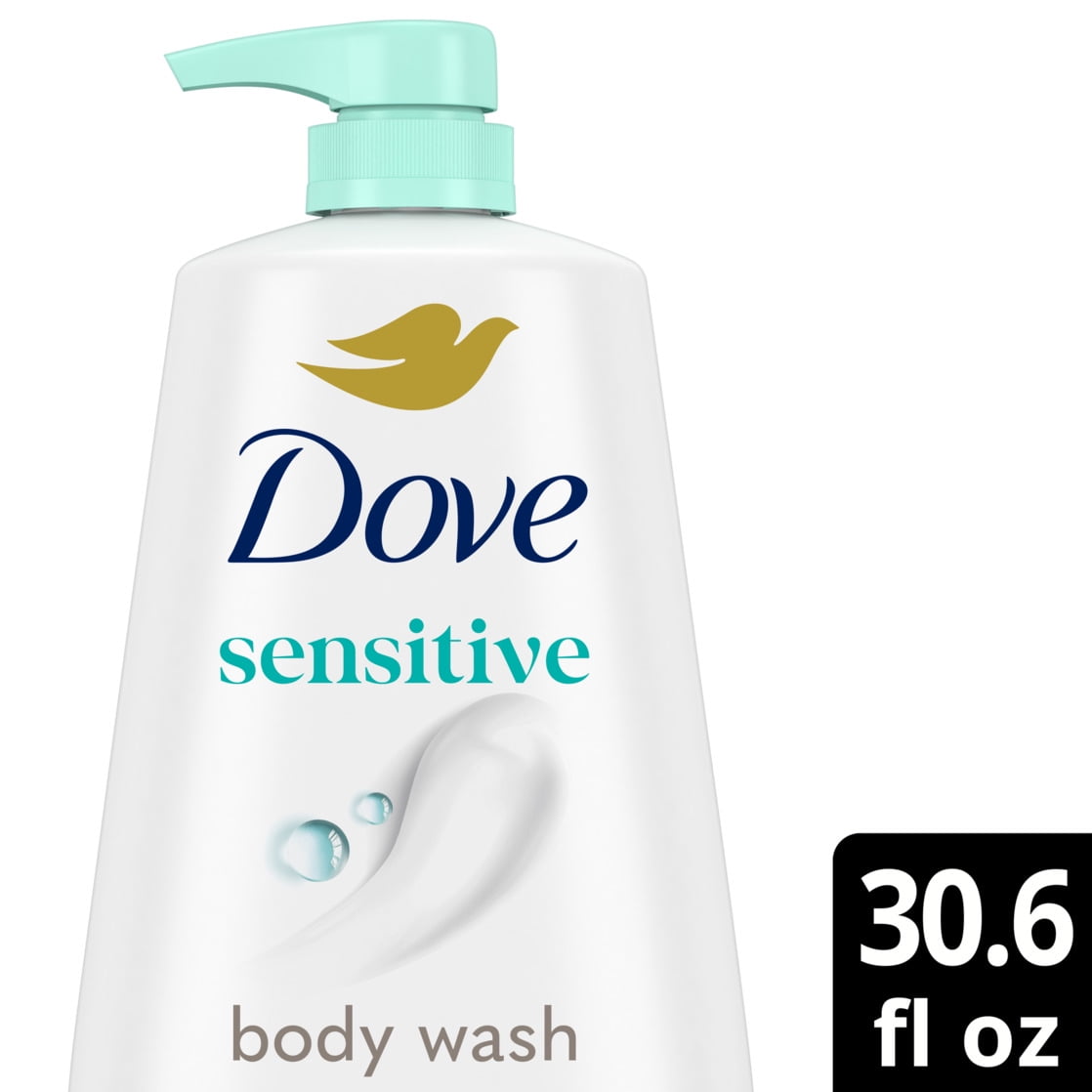 (3 pack) Dove Body Wash with Pump Sensitive Skin, 30.6 fl oz image 9