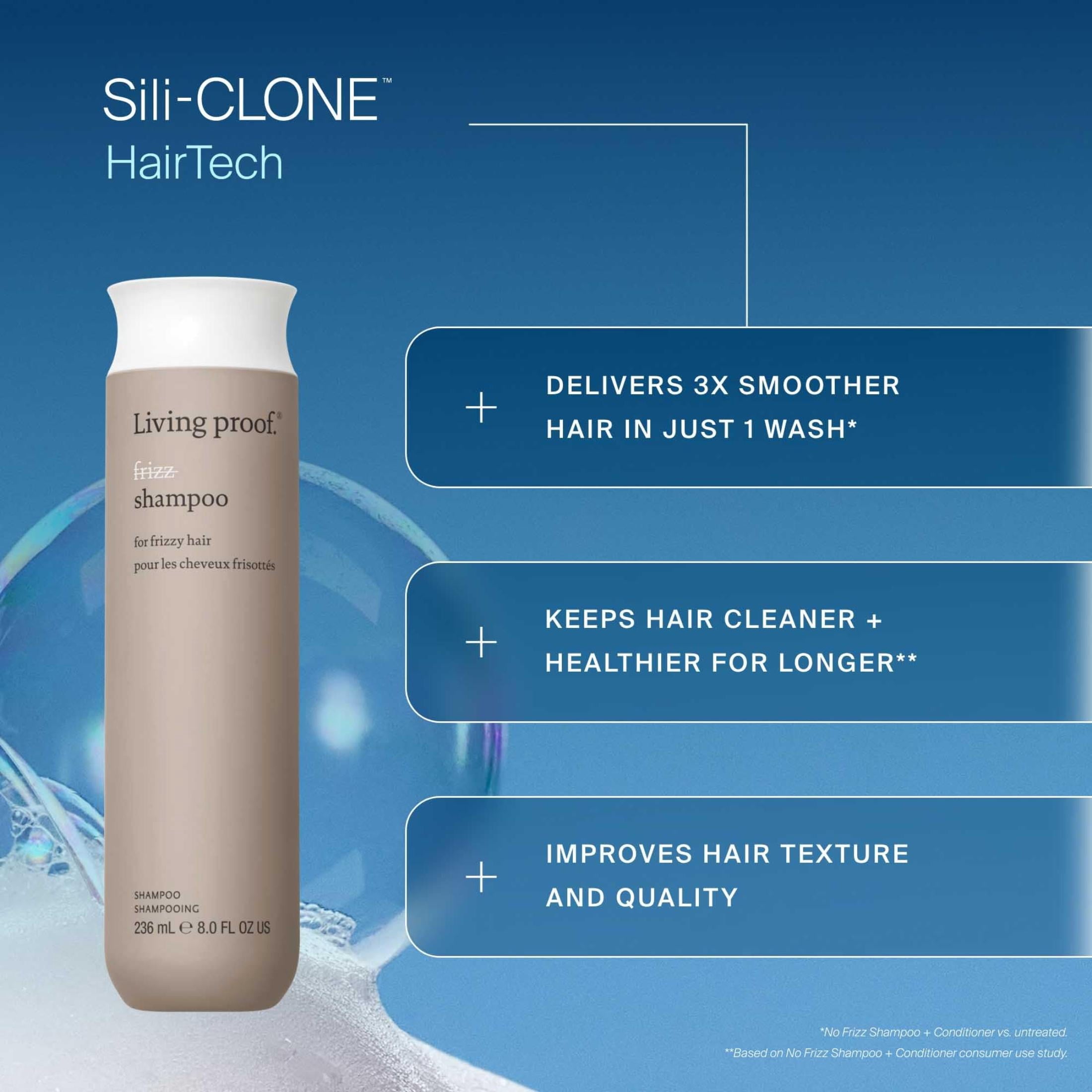 Living proof No Frizz Shampoo, Controls Frizz, Smoothes and Softens Hair for All Hair Types, 24 Fl oz image 2