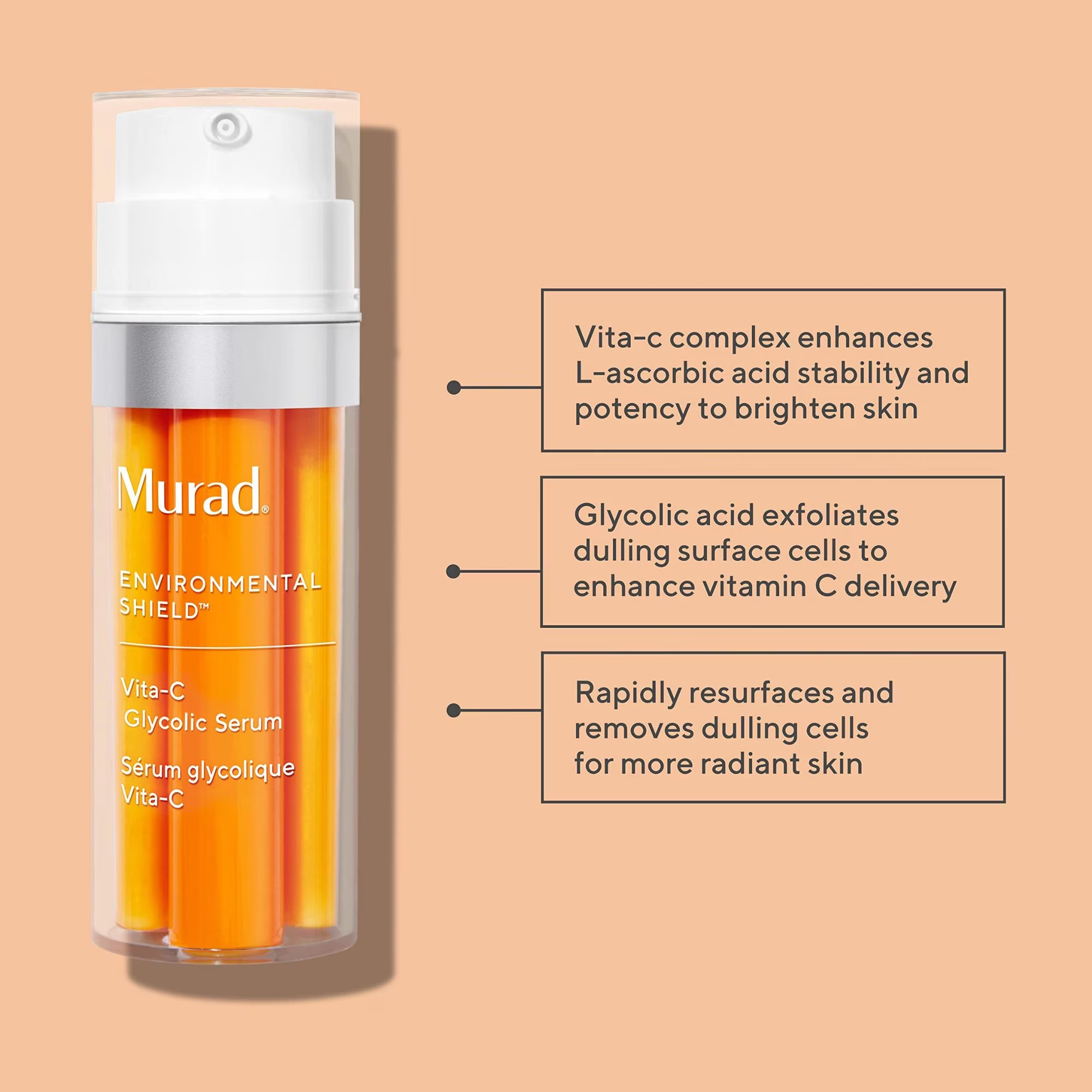 Murad Vita-C Glycolic Serum, For Glowing Skin, 1 fl oz image 6