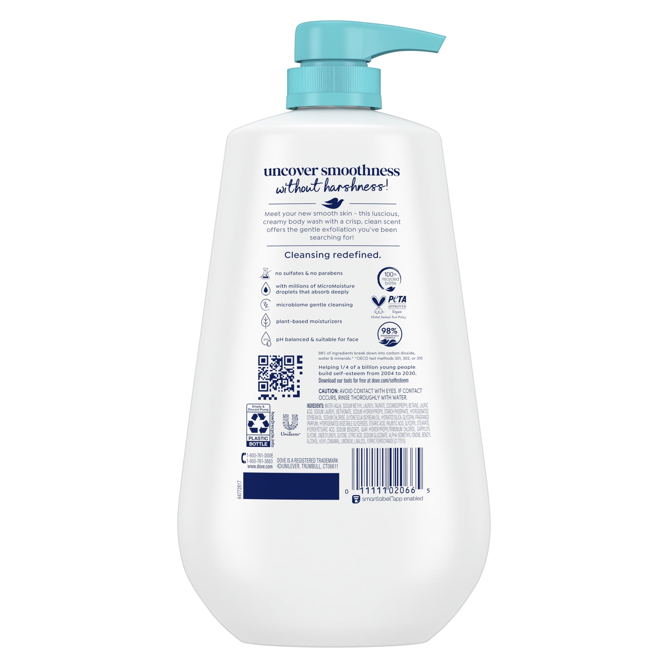 Dove Body Wash for Women Gentle Exfoliating with Sea Minerals All Skin, 30.6 oz with Pump image 10