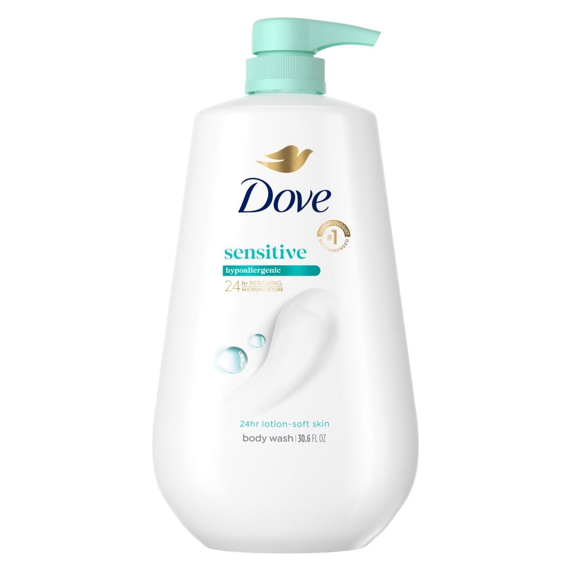 (3 pack) Dove Body Wash with Pump Sensitive Skin, 30.6 fl oz image 8