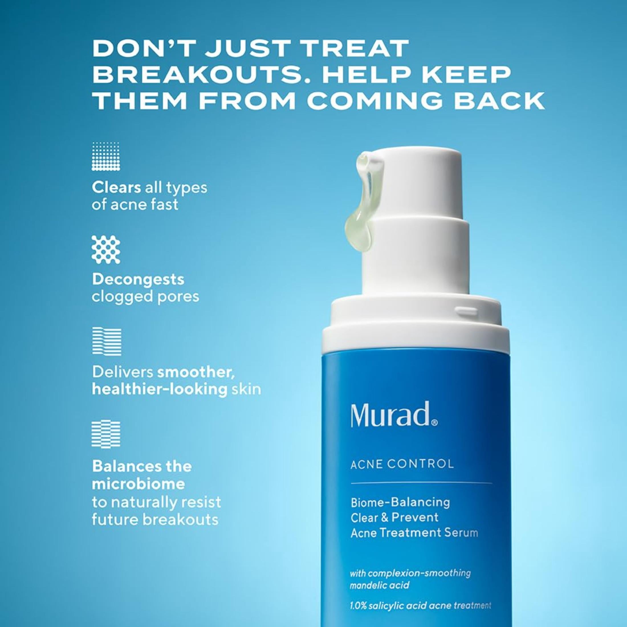 Murad Biome-Balancing Acne Treatment, Non-Comedogenic Serum, 1.0 fl oz image 2