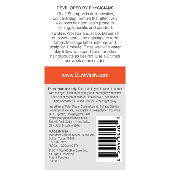 CLn Shampoo with Salicylic Acid  8 fl oz image 1